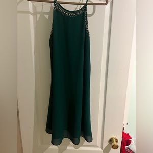 Gorgeous green shirt dress with gel detailing